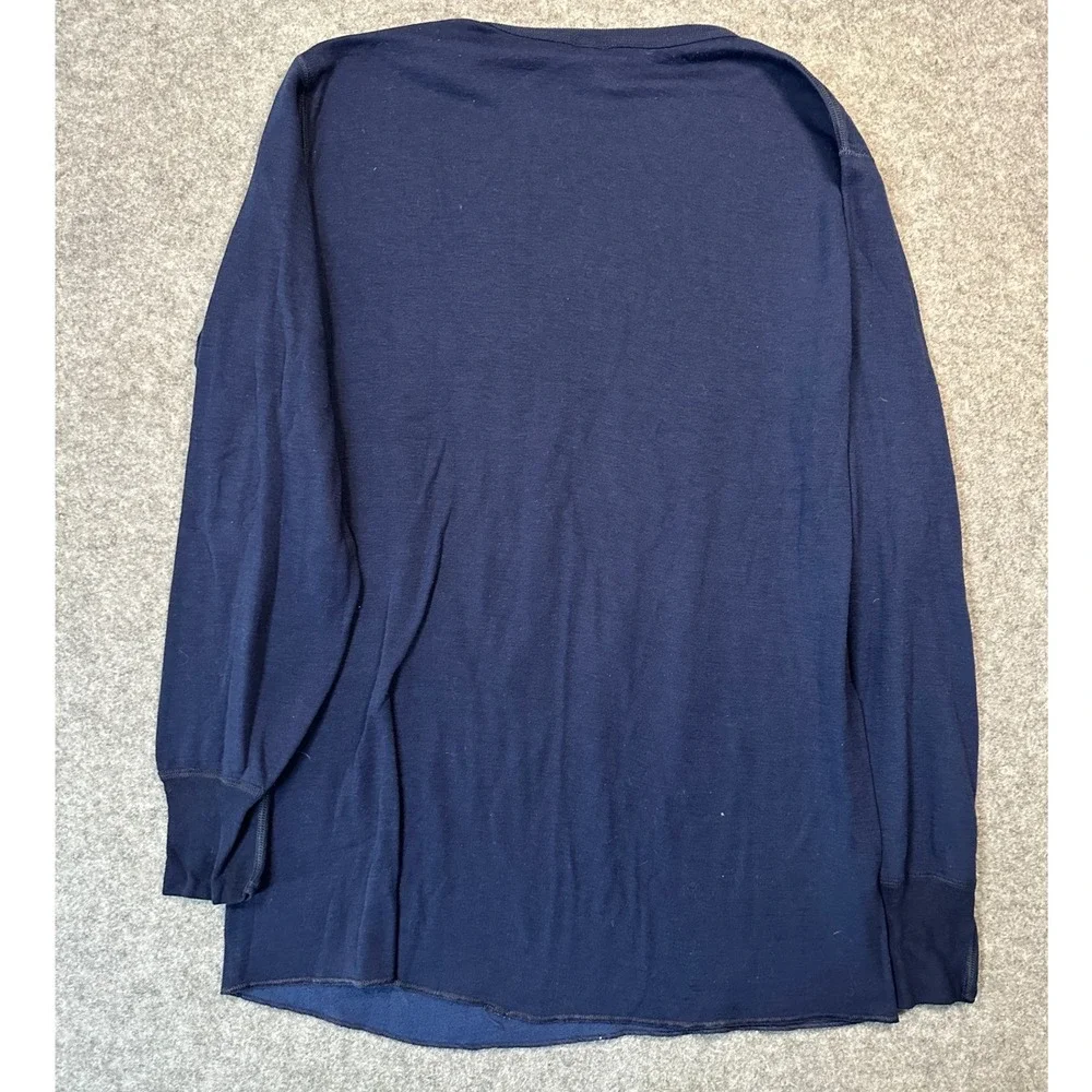 Duofold Thermal‎ Base Layer Shirt Tall XL Navy Blue Made in USA Long Sleeve